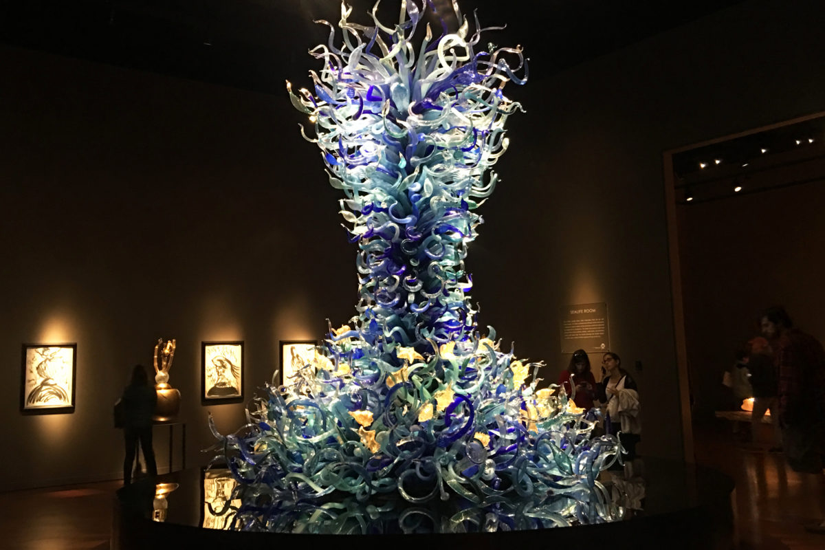 Stunning glass flower and botanical displays a the Chihuly Garden and Glass Museum, Seattle