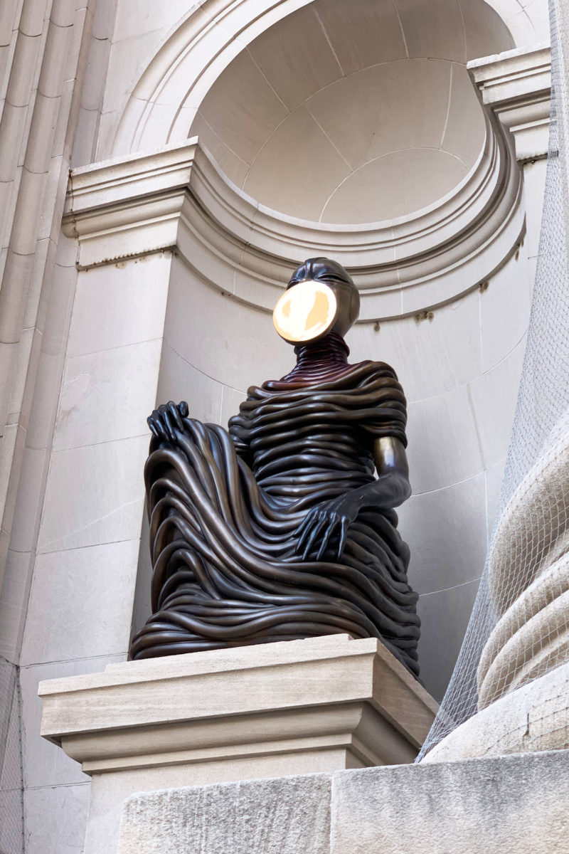 Wangechi Mutu sculptures for the Facade Commission at the Metropolitan Museum of Art, New York