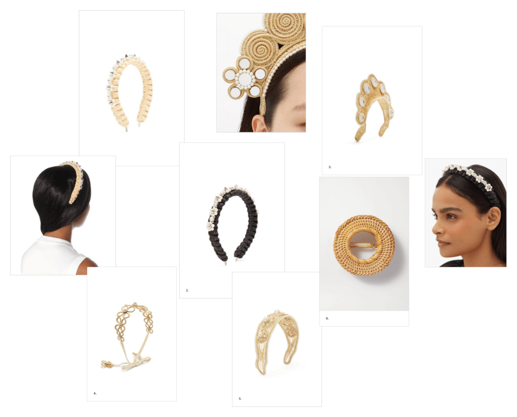 Raffia designer hair accessories for spring summer 2020
