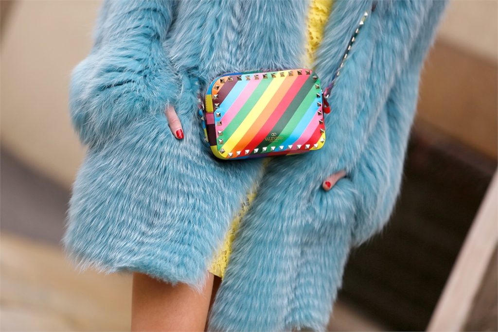 designer fashion rainbow colors