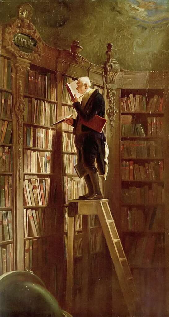 famous paintings about books, libraries, writers, readers