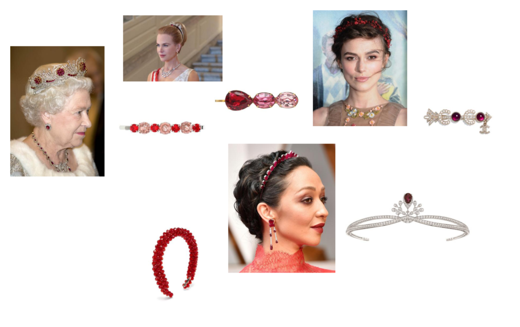 The best luxury ruby hair accessories for a July birthstone gift