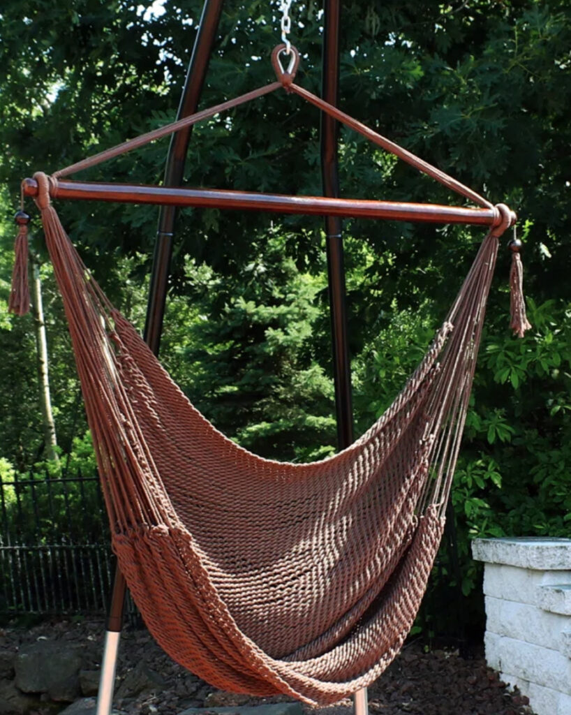 the best outdoor hammocks for a chic luxury home backyard, beach house or pool deck.
