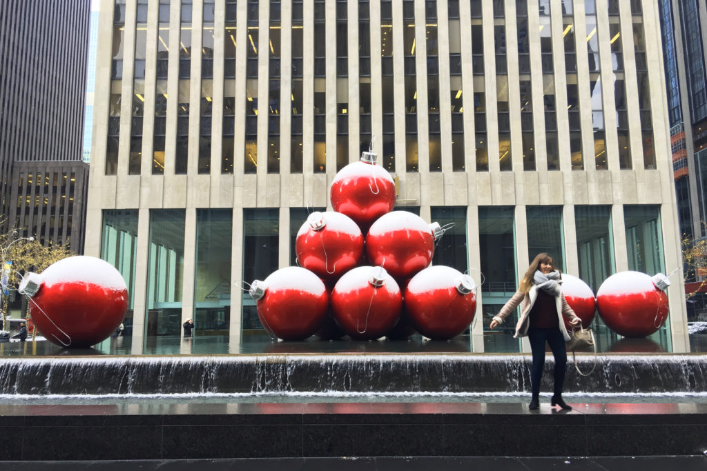 The best Christmas holiday decorations in New York this year: Avenue of the Americas. Photo Credit: Dandelion Chandelier.