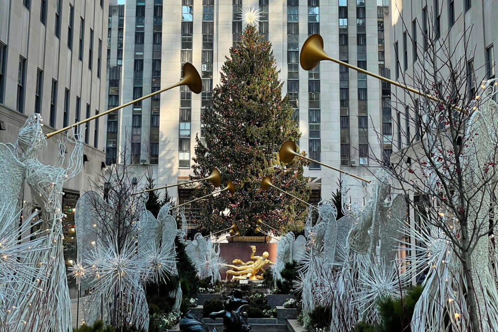 The best Christmas trees in New York this year: Rockefeller Center. Photo Credit: Dandelion Chandelier.