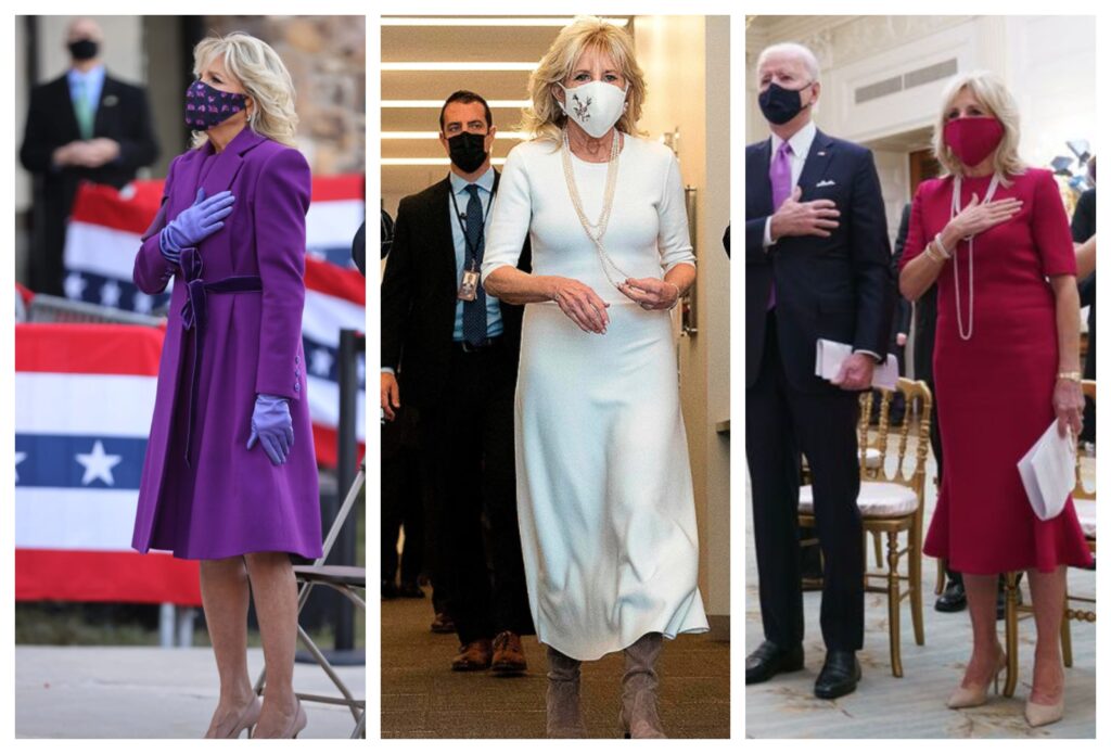 The spring 2021 fashion style of Dr. Jill Biden and Kamala Harris