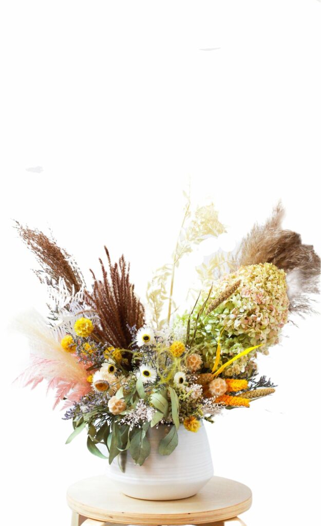 luxury flower arrangements best to gift for a long lasting impact, including paper, porcelain, metal, dried and preserved
