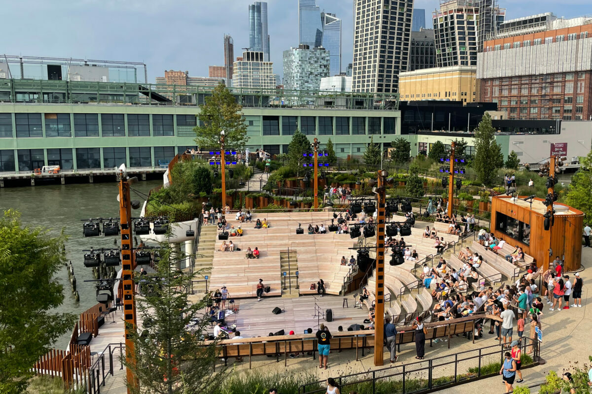 photos of Little Island, the new park on the Hudson River in New York City.