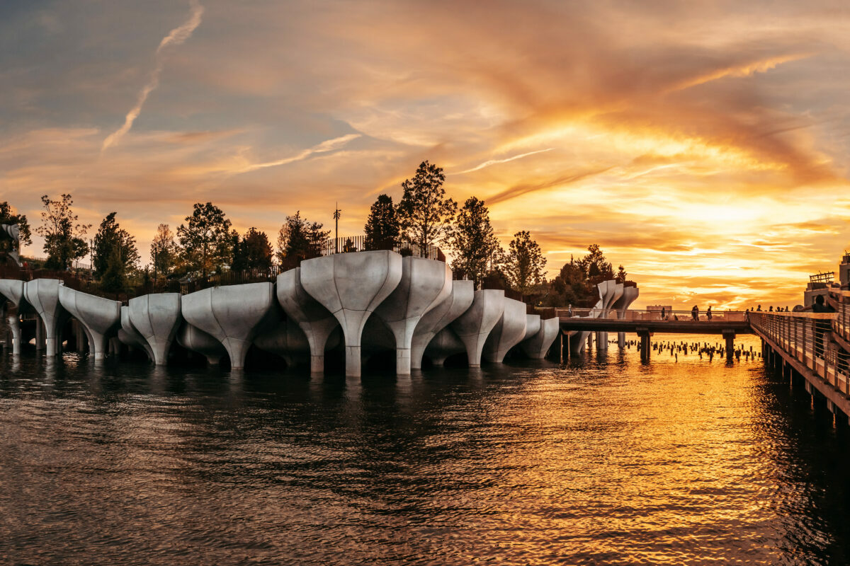 photos of Little Island, the new park in New York City