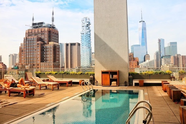 rooftop hotel pools NYC