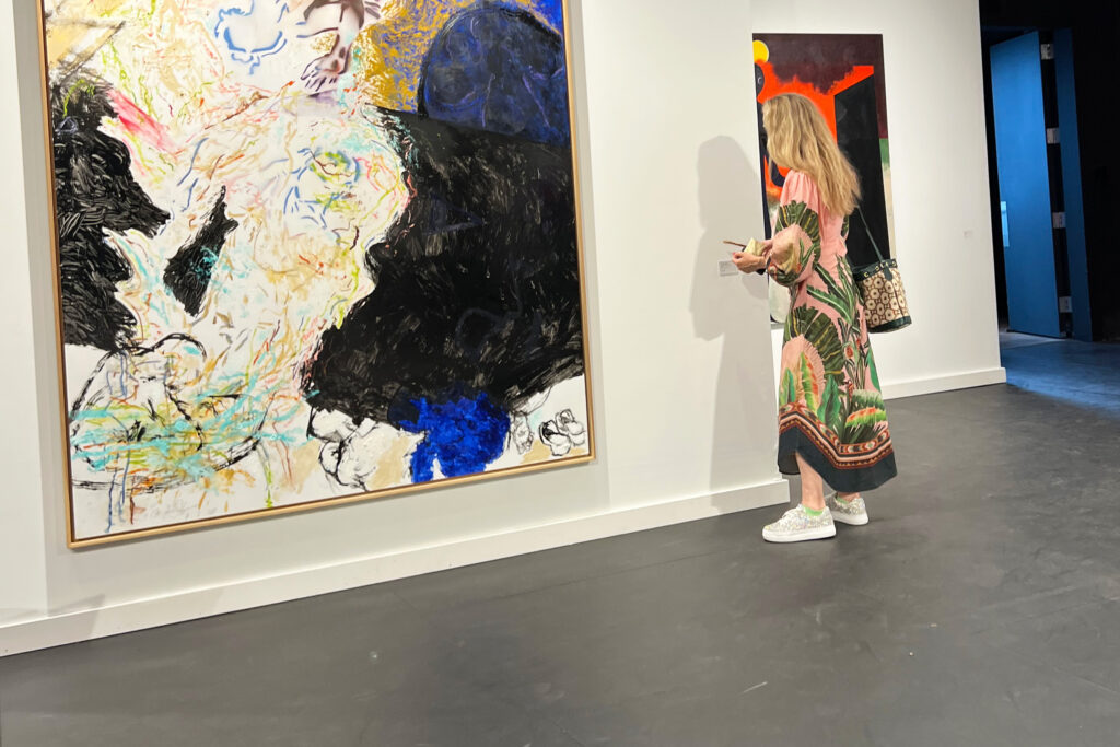 Photos of the best moments in art and fashion from our visit to the Frieze New York Preview Day 2022 at the Shed at Hudson Yards NYC.