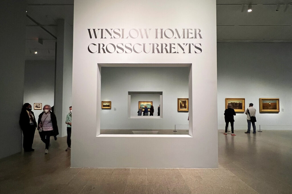 Photos of Winslow Homer Crosscurrents exhibit at the Metropolitan Museum (the Met) in New York City.
