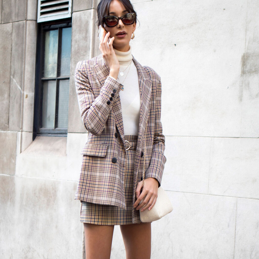 the top 10 luxury designer mini skirt suit options best right now for an on trend fashion "boss lady" power look at work or off duty.