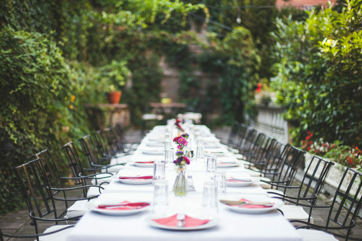 essentials in fashion and tabletop items to host the best garden party this summer, including dresses, handbags, plates, glasses