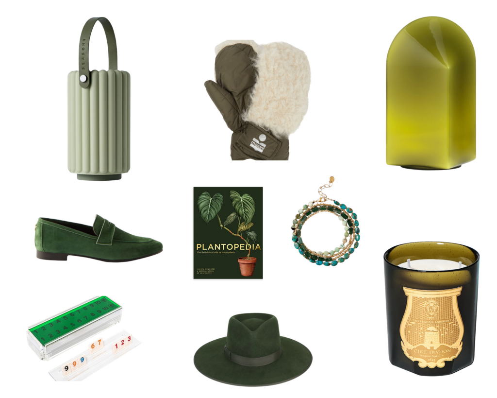 luxury gift shop green tones