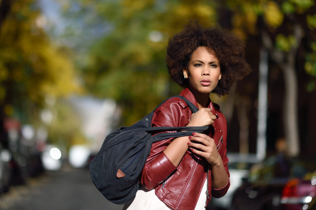 Women leather and faux leather jackets Fall 2022