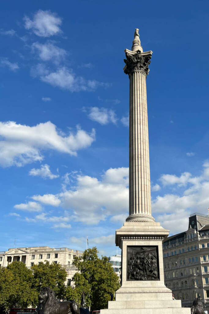 What it's like, what to do and the view in Trafalgar Square London. Photo Credit: Dandelion Chandelier.