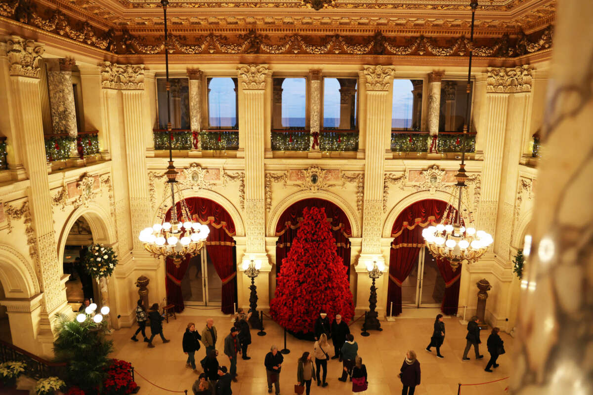The Breakers, Newport, Rhode Island, at Christmas holiday.