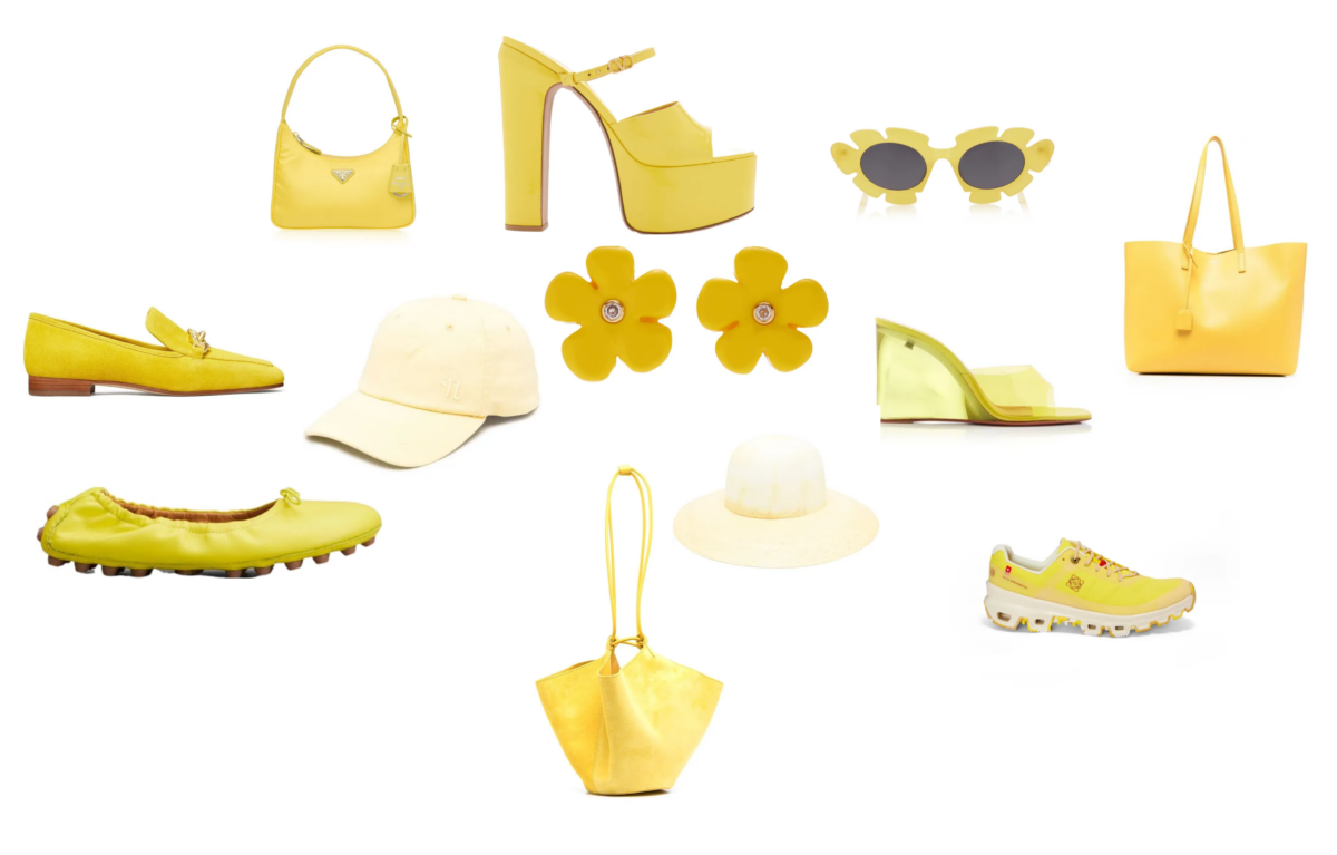 The best on trend yellow luxury designer accessories for spring 2023.