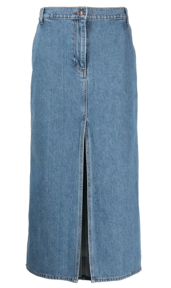 best luxury denim maxi skirts for women 