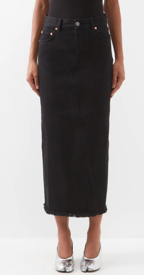 best luxury denim maxi skirts for women 