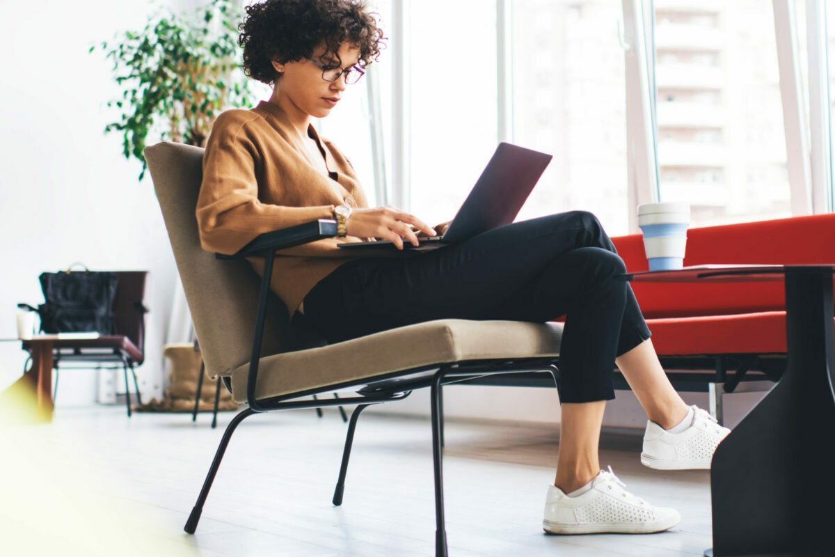 The new trend in designer brands for the work shoe for women at the office is comfortable, whether sneakers, flats, chunky or kitten heels.