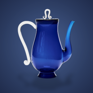Sophie Lou Jacobsen Bell Pot in cobalt blue glass.